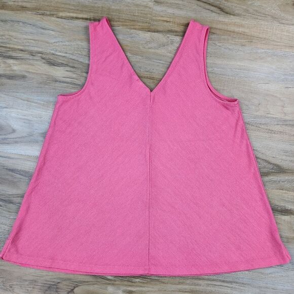 🔺️Gap Coral Vneck & Vback Lightweight Sleeveless Top Medium - Picture 2 of 10